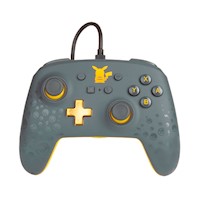 Mando Pro PowerA Con Cable Nintendo Switch Pikachu Grey